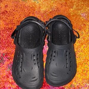 Black Echo Crocs sz 8